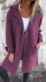 Wool Single Breasted Long Coat - Image 9